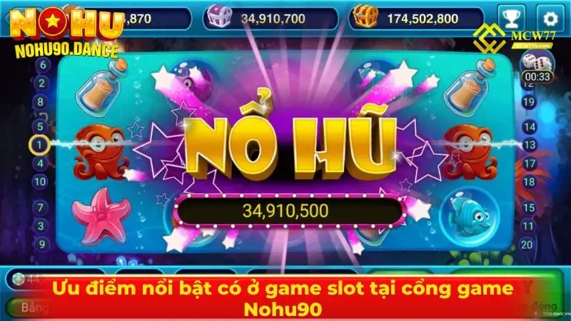 Ưu điểm nổi bật có ở game slot tại cổng game Nohu90
